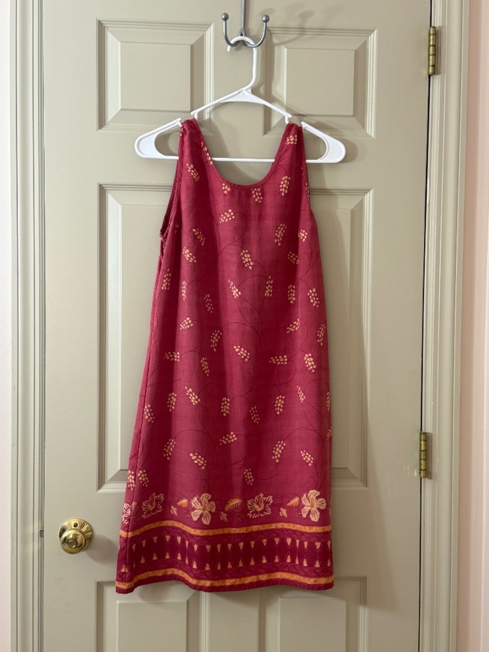 Tommy Bahama 100% Silk Sleeveless Shift Dress | Tropical Floral Border Print